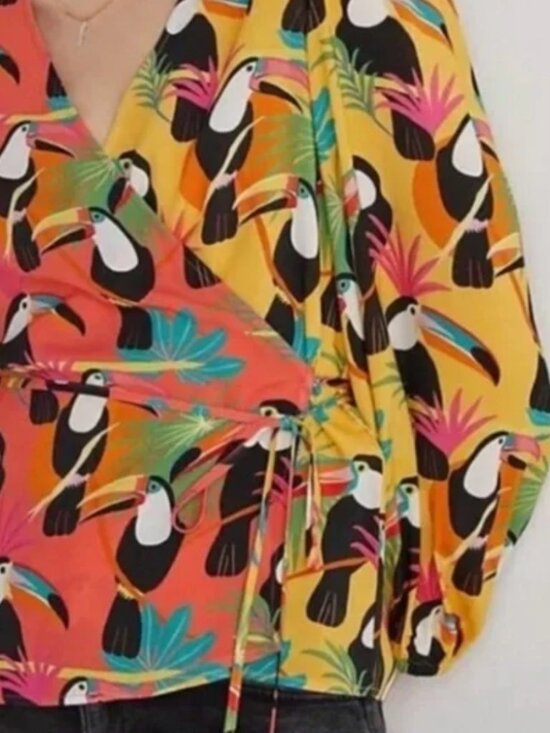 FARM Rio Tops - 🌴Anthropologie Farm Rio Rainforest Toucan Blouse